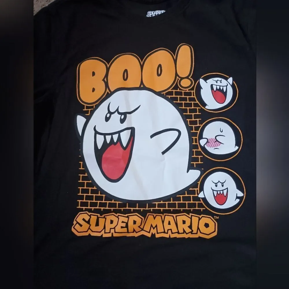 Super Mario Boo Black T-Shirt